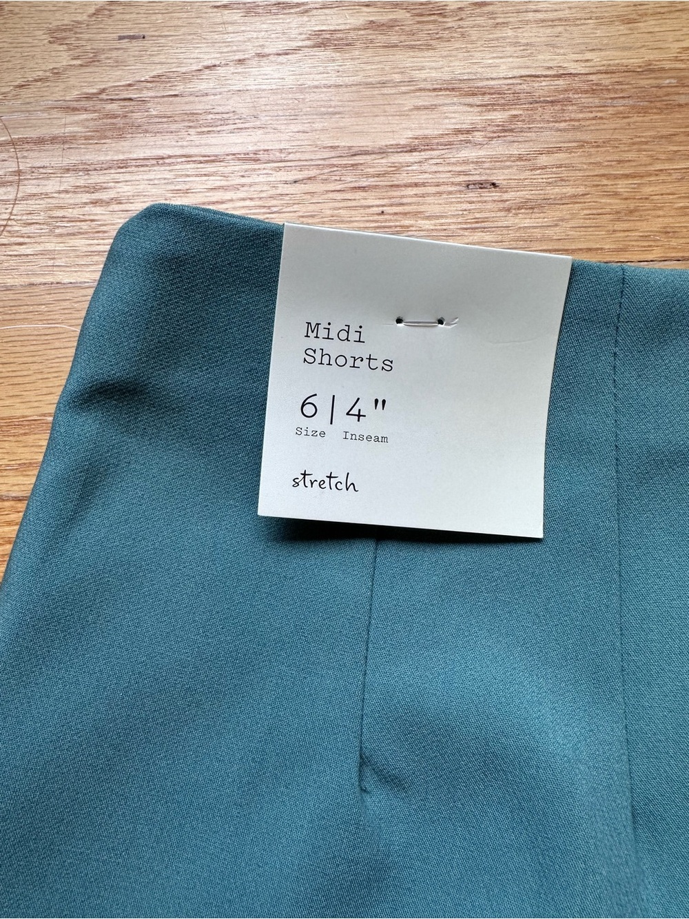 NWT A New Day Turquoise Women's Tailored High-Waist Midi Shorts, Size 6 - Picture 9 of 11